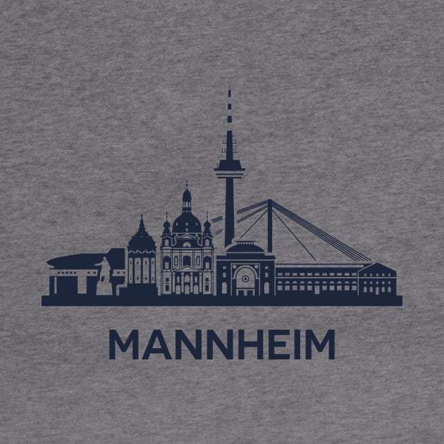 Skyline emblem of Mannheim, city in the southwestern part of Germany by yulia-rb